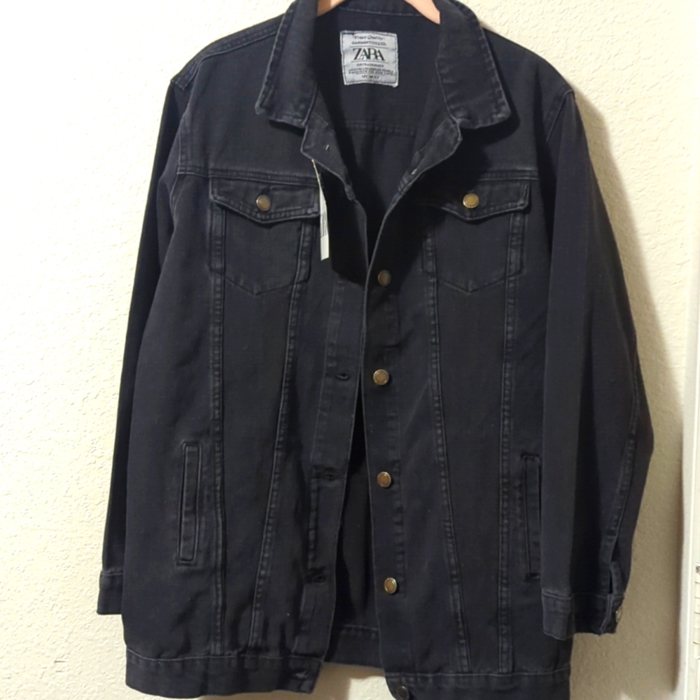 Zara Grey Denim Jacket size M